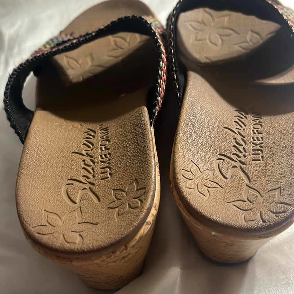 Skechers Beverlee Wedge Slip-on Sandals-Size 10 - Picture 6 of 10